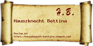 Hauszknecht Bettina névjegykártya
